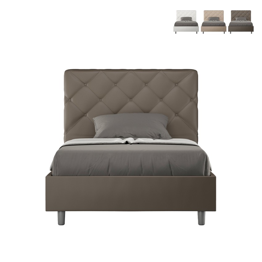 Lit double rembourré 140x200 avec rangement moderne Priya F Prix Lit double rembourré 140x200 avec rangement moderne Priya F Prix