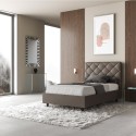Französisches Polsterbett 140x200 mit Bettkasten modern Priya F 