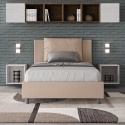 Letto francese contenitore 120x190 cuscino testata imbottito Antea P Vendita