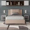 Letto francese contenitore 120x190 cuscino testata imbottito Antea P Vendita