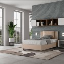 Letto francese contenitore 120x190 cuscino testata imbottito Antea P Sconti