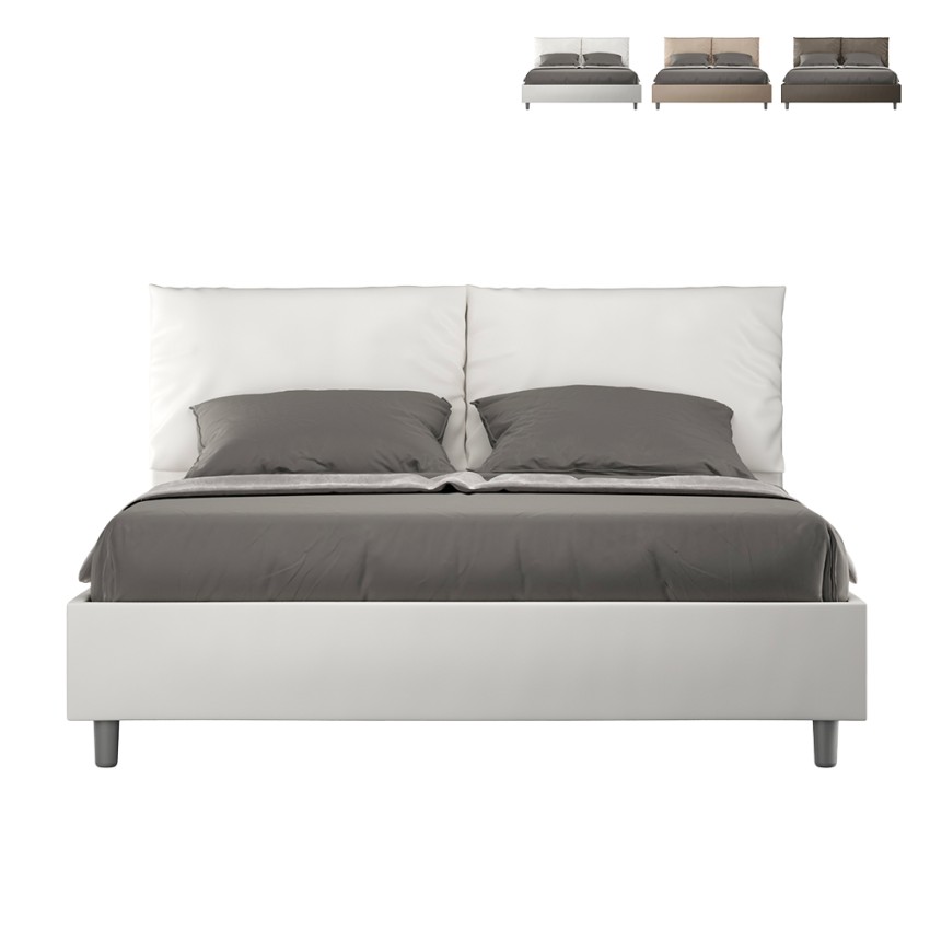 Lit double avec rangement 160x200 coussins rembourrés Antea M1 Catalogue Lit double avec rangement 160x200 coussins rembourrés Antea M1 Catalogue