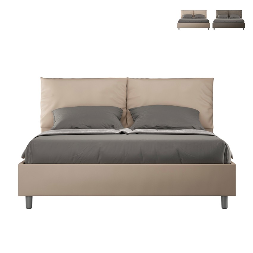 Antea M1 letto matrimoniale contenitore 160x200 cuscini imbottito