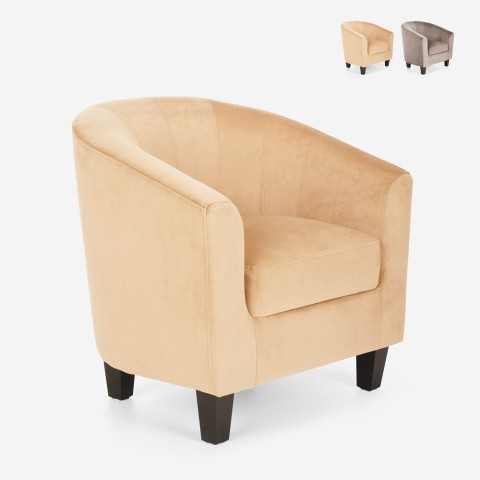 Samt Sessel modernes Design Wohnzimmer Büro Seashell Lux Aktion