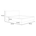 Lit double avec rangement 160x200 tête de lit coussins Appia M1 