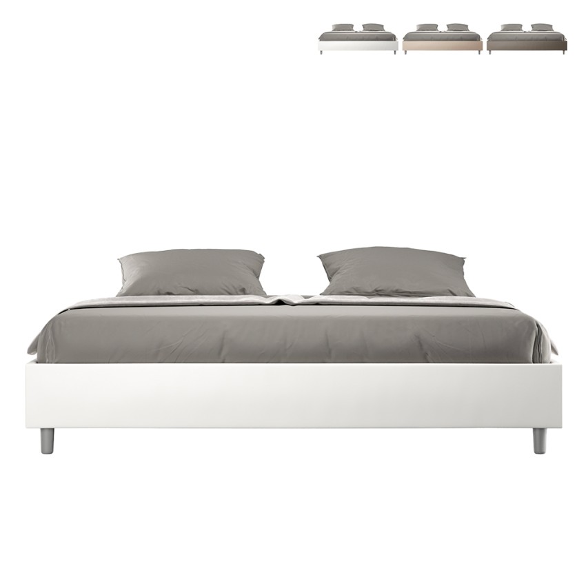 Lit double avec rangement 180x200 sommier king size Azelia K Prix Lit double avec rangement 180x200 sommier king size Azelia K Prix
