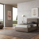 Letto francese 120x190 piazza e mezza design contenitore Mika P 