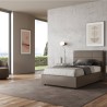 Letto francese 120x190 piazza e mezza design contenitore Mika P 