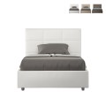 Queen-size Bett 120x200 quadratisch Staufach Design Mika P1