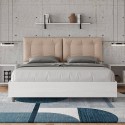 Lit double avec rangement 160x190cm en bois avec coussins Egos Annalisa Choix