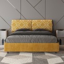 Letto matrimoniale contenitore 160x190 tessuto Mados Giada Agata 
