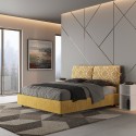 Letto matrimoniale contenitore 160x190 tessuto Mados Giada Agata 