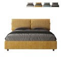 Letto matrimoniale contenitore 160x190 tessuto Mados Giada Agata Promozione