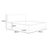 Letto matrimoniale contenitore 160x190 tessuto Mados Giada Agata 