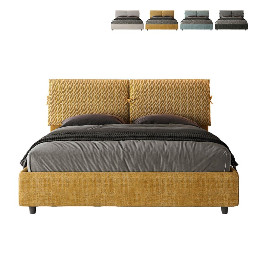 Letto matrimoniale in tessuto contenitore 160x190 Mados Giada Aragona Promozione Letto matrimoniale in tessuto contenitore 160x190 Mados Giada Aragona Promozione