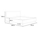 Letto matrimoniale 160x190 contenitore tessuto Rosal Norris Labirinto 