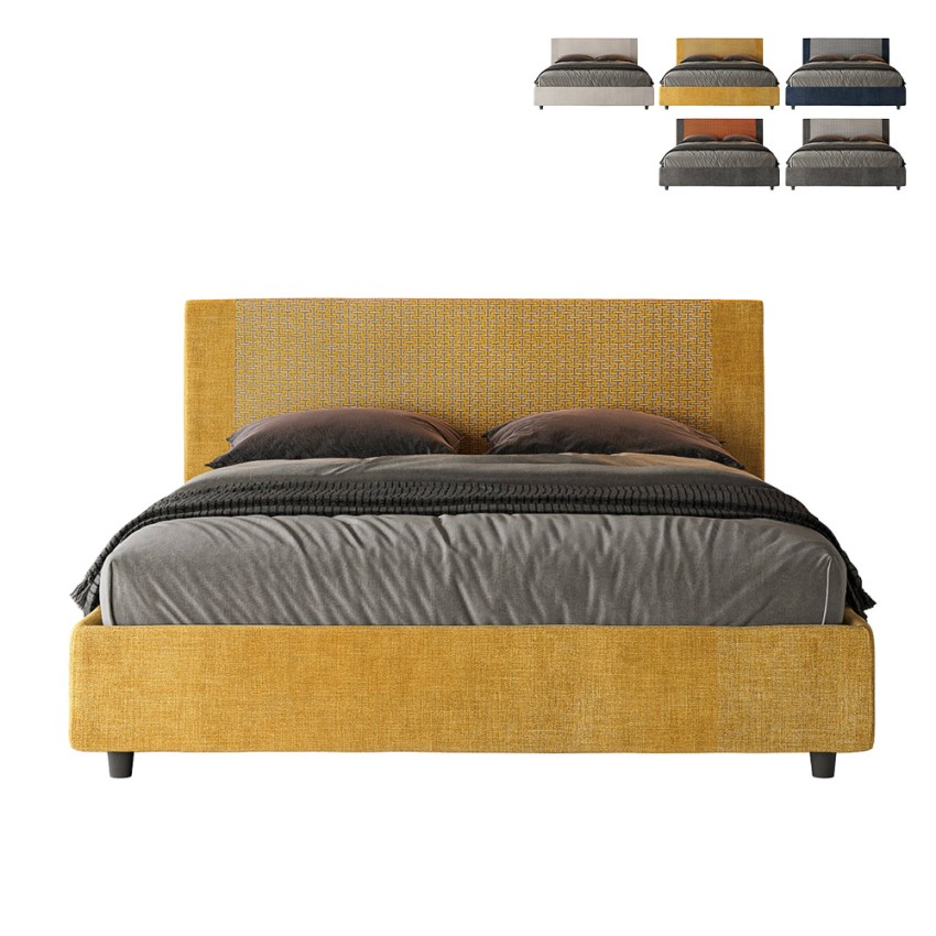 Letto matrimoniale 160x190 contenitore tessuto Rosal Norris Labirinto Letto matrimoniale 160x190 contenitore tessuto Rosal Norris Labirinto