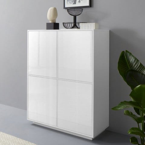 Sideboard Modern Küche Wohnzimmer Weiß Design 100x40cm Judy