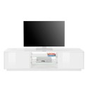 Mobile porta TV design moderno bianco soggiorno 180cm Dover Saldi