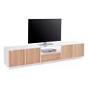 Moderne TV-Bank aus Holz in weiß 220cm Wohnzimmer Aston Wood Angebot