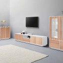 Mobile porta TV design moderno legno bianco 220cm soggiorno Aston Wood Catalogo