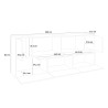 Sideboard Wohnzimmerschrank 200cm Küche Design weiß Lopar Wood Lagerbestand