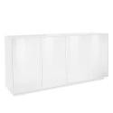 Ceila Moderne Kommode, Weiß, 180cm, für Wohnzimmer oder Küche Angebot
