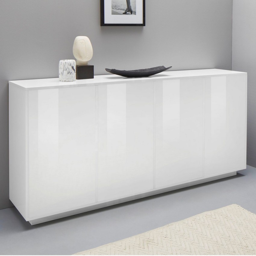 Ceila Moderne Kommode, Weiß, 180cm, für Wohnzimmer oder Küche Aktion Ceila Moderne Kommode, Weiß, 180cm, für Wohnzimmer oder Küche Aktion