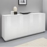 Ceila Moderne Kommode, Weiß, 180cm, für Wohnzimmer oder Küche Aktion