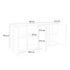 Ceila Moderne Kommode, Weiß, 180cm, für Wohnzimmer oder Küche Auswahl