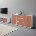Sideboard Wohnzimmerschrank 160cm Buffet Küche weiß Carat Wood Auswahl