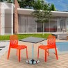 Schwarz Quadratisch Tisch und 2 Stühle Farbiges Polypropylen-Innenmastenset Grand Soleil Gruvyer Mojito Kosten