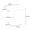 Schwarz Tisch Quadratisch 60x60 mit Stahlfuß 2 Bunten Stühlen Ice Pistachio 