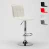 Sgabello moderno in similpelle per cucina e bar design Phoenix Saldi
