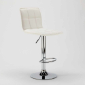 Sgabello moderno in similpelle per cucina e bar design Phoenix 