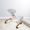 Sedia legno ortopedica sgabello svedese ufficio ergonomica schiena Balancewood Offerta