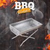 Barbecue au charbon de bois portable pliant en acier de camping Poplar Remises