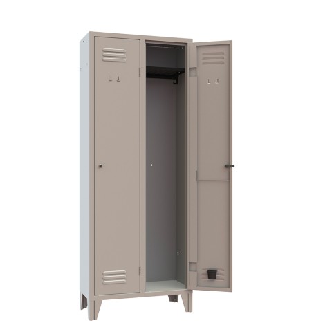 2 Fächer Metallschrank Büro Fitnessstudio Stylo