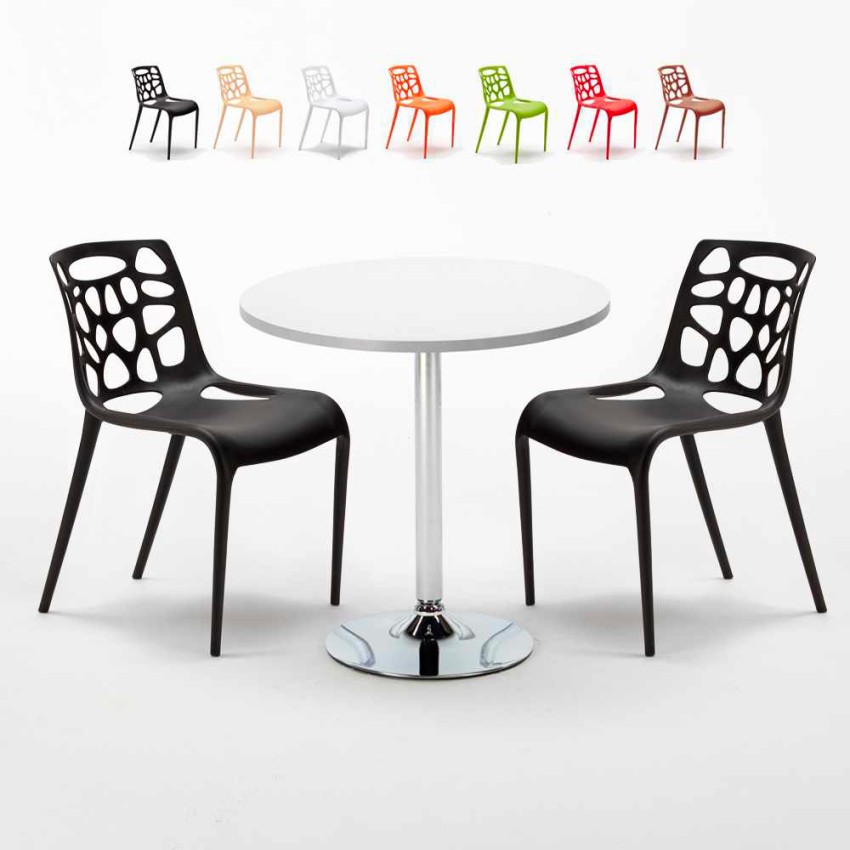 Weiß Rund Tisch und 2 Stühle Farbiges Polypropylen-Innenmastenset Gelateria Long Island Katalog Weiß Rund Tisch und 2 Stühle Farbiges Polypropylen-Innenmastenset Gelateria Long Island Katalog