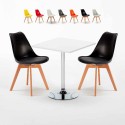 Weiß Quadratisch Tisch und 2 Stühle Farbiges Polypropylen-Innenmastenset Nordica Cocktail Katalog