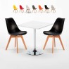 Weiß Quadratisch Tisch und 2 Stühle Farbiges Polypropylen-Innenmastenset Nordica Cocktail Katalog