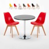 Schwarz Rund Tisch und 2 Stühle Farbiges Polypropylen-Innenmastenset Nordica Cosmopolitan Lagerbestand