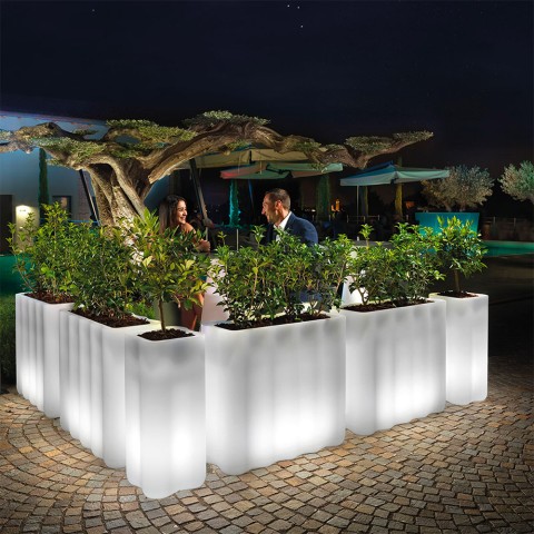 Fioriera portavasi luminoso LED RGB ristorante bar terrazza Nebula Promozione