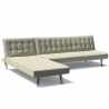 Divano letto ad angolo con penisola 3 posti in similpelle Zircone pronto letto Sconti