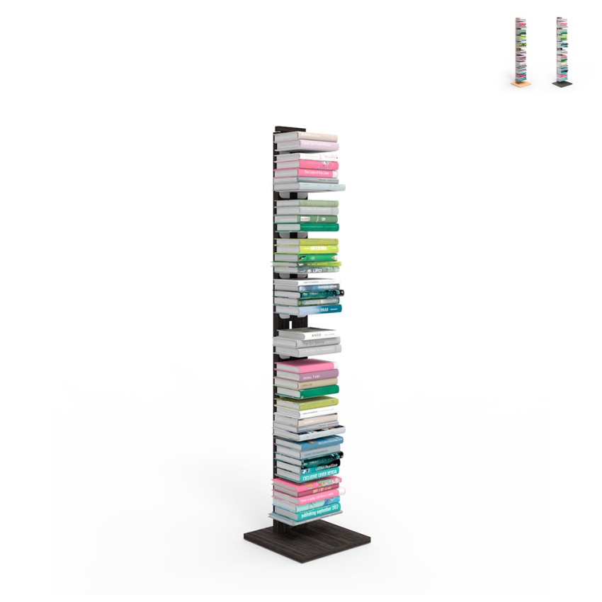 Tante Ortensia MH bibliothèque à colonne verticale h150cm bois 10 étagères