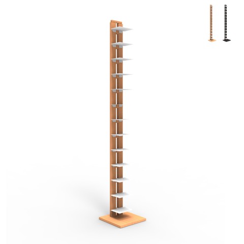 Libreria a colonna verticale legno h195cm 13 ripiani Zia Ortensia H Promozione