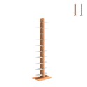 Bibliothèque colonne verticale h150cm double face 20 étagères Zia Bice MH Promotion