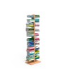 Bibliothèque colonne verticale h150cm double face 20 étagères Zia Bice MH Modèle