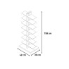 Bibliothèque colonne verticale h150cm double face 20 étagères Zia Bice MH 