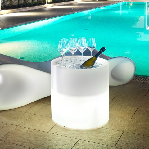 Tavolino contenitore luminoso giardino piscina bar Home Fitting Party Promozione